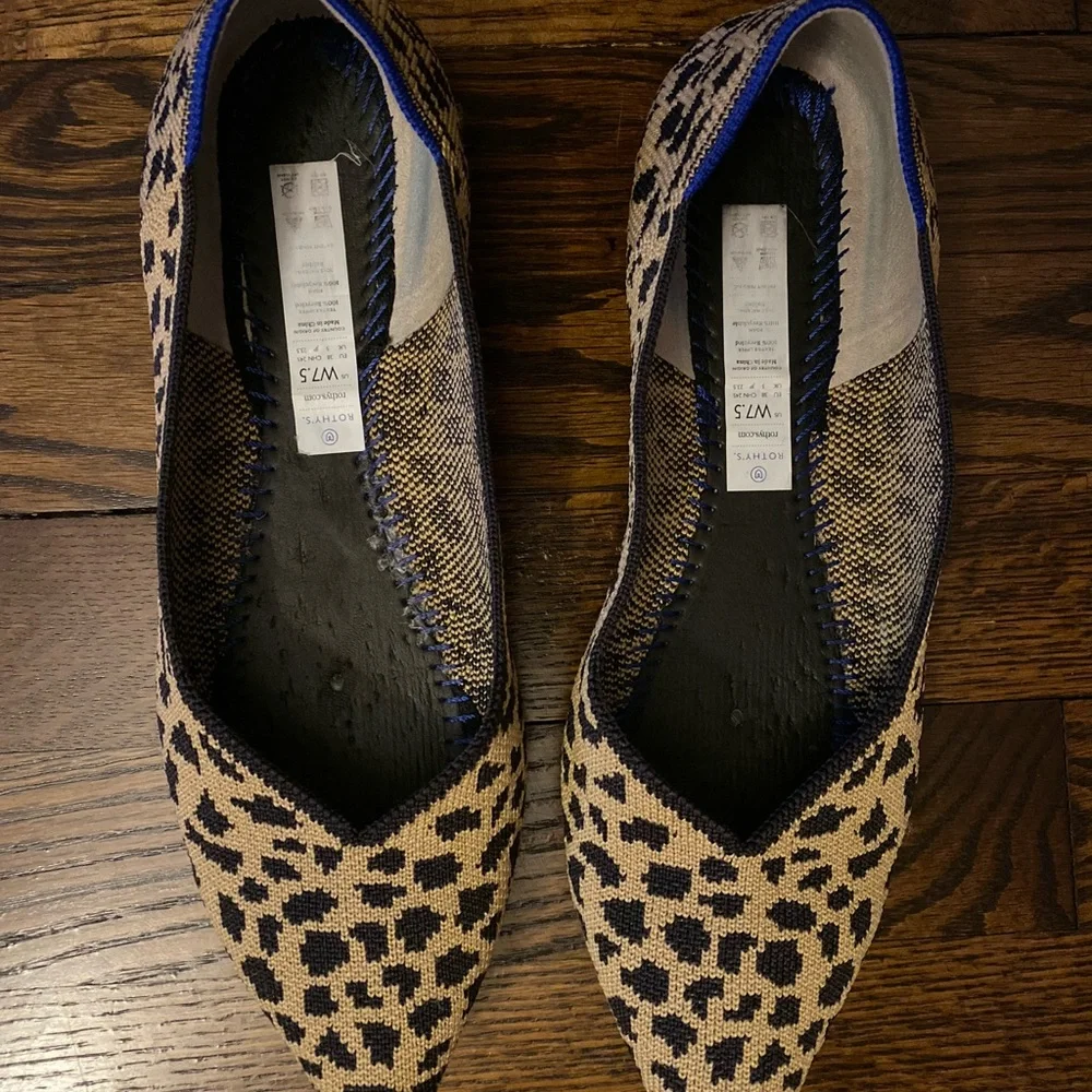 Leopard pointed toe Rothy’s size 7.5 - Picture 9 of 11